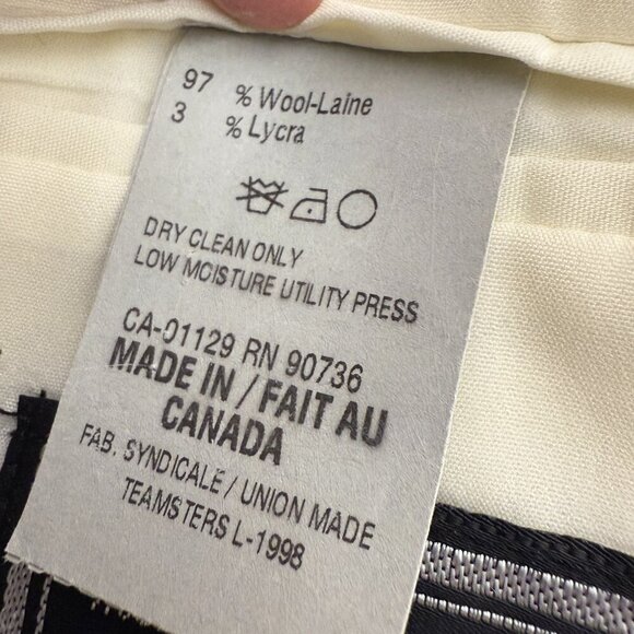 Ralph Ralph Lauren Wool Lycra Blazer Cream Size 44 R - Picture 10 of 12